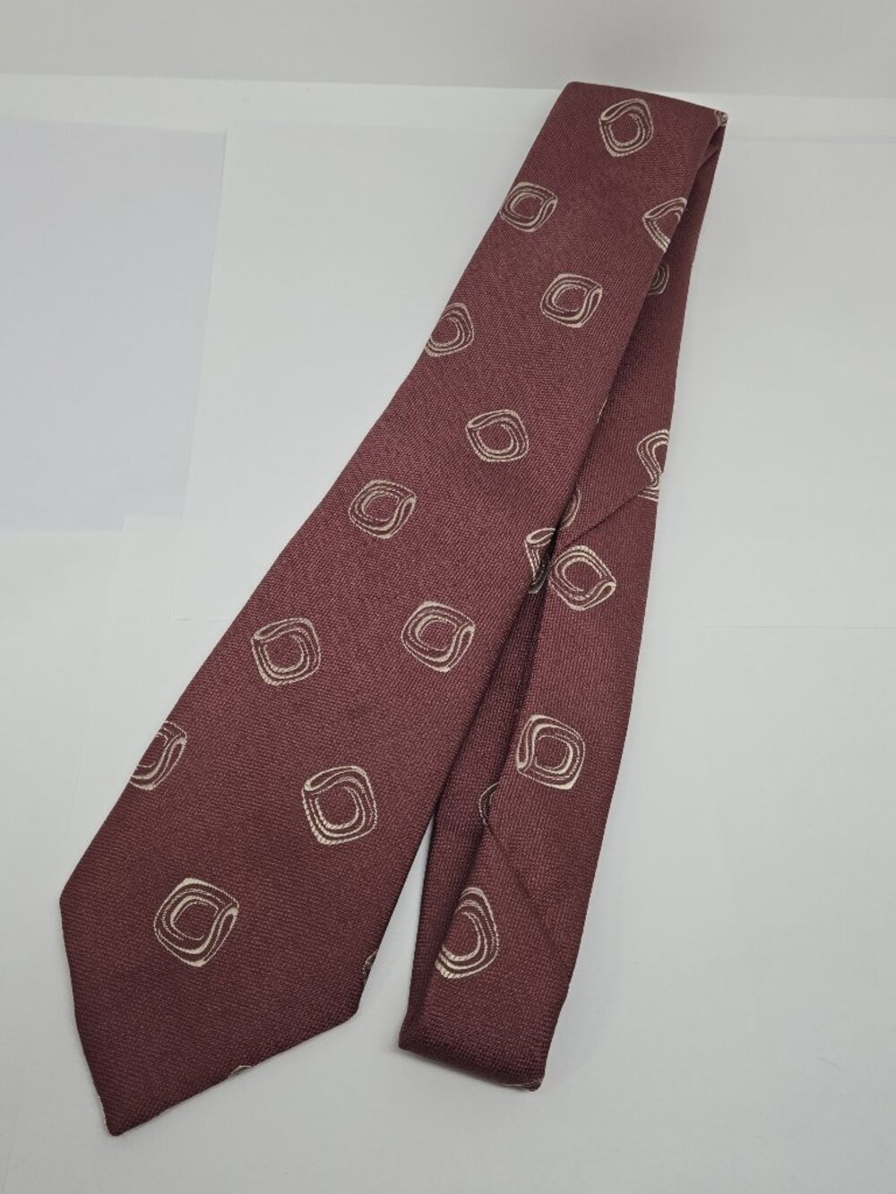 Egon Von Furstenberg Polyester Classic Tie, Italian Brand, Made in USA